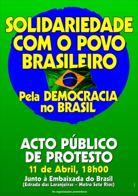 Solidariedade com o povo brasileiro Pela democracia no Brasil_2